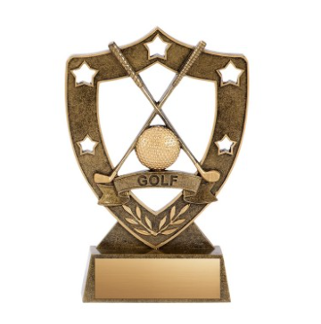 6" Star Shield Golf Trophy