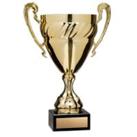 15.75" Large Gold Cup Trophy with Braided Band