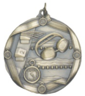 2.25" Ribbon Swimming Medal