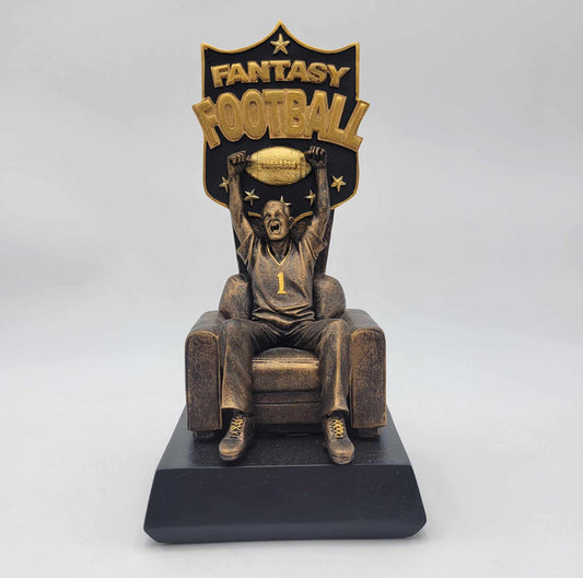10.25" Fantasy Football Man on Sofa Trophy
