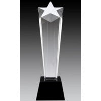9" Crystal Star w/ Black Base