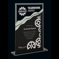 8 1/8" Gros Morne Black & Mirror Glass Award